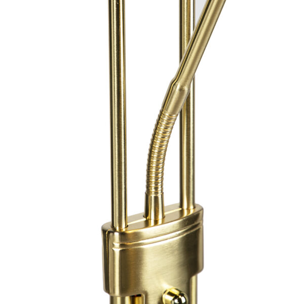 Vloerlamp goud met leeslamp incl. LED en dimmer - Diva 2 - Afbeelding 2