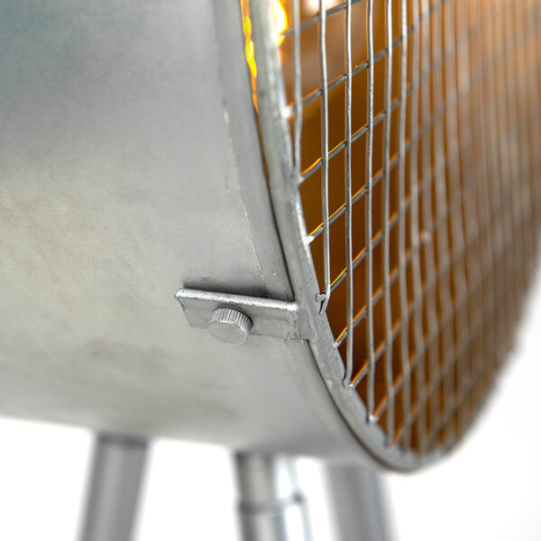 Industriële vloerlamp grijs tripod - Barrel - Afbeelding 2