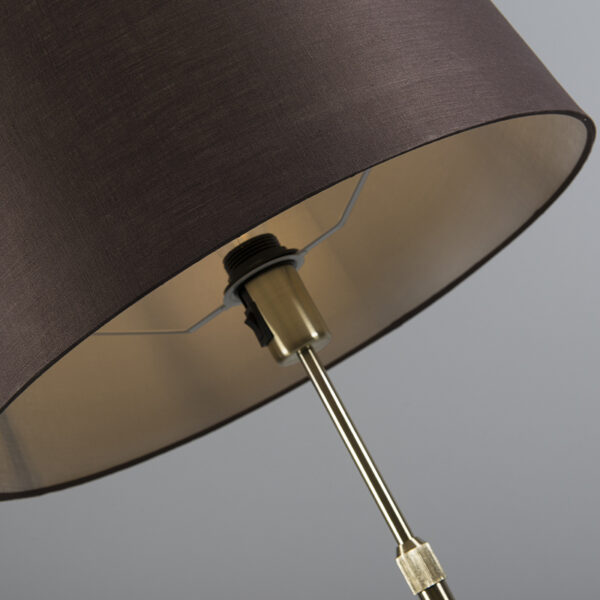 Vloerlamp goud/messing met kap bruin 45 cm verstelbaar - Parte - Afbeelding 2