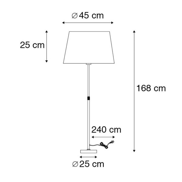 Vloerlamp goud/messing met kap bruin 45 cm verstelbaar - Parte - Afbeelding 3