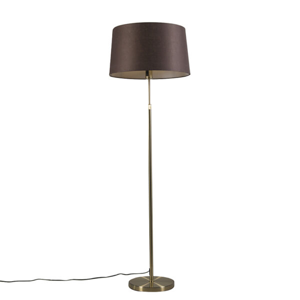 vloerlampen Vloerlamp met kap bruin 45 cm verstelbaar Parte KunststofMetaal Hou jij wel van een klassieke touch in je Dan is deze vloerlamp echt iets voor Een