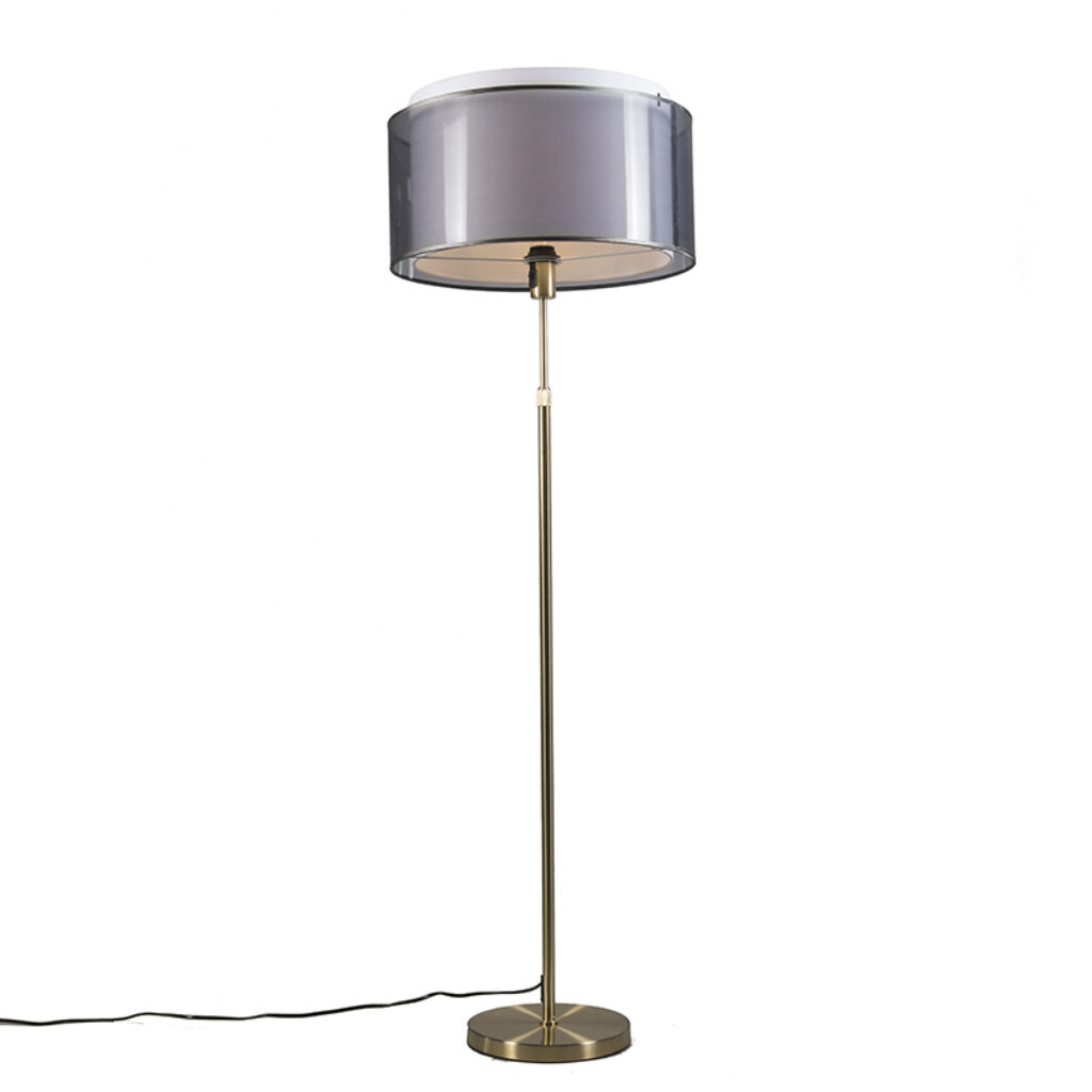 vloerlampen Vloerlamp met kap 47 cm Parte KunststofMetaal Een moderne vloerlamp afgewerkt in metaal. Voorzien van een elegante en zwarte over elkaar heen
