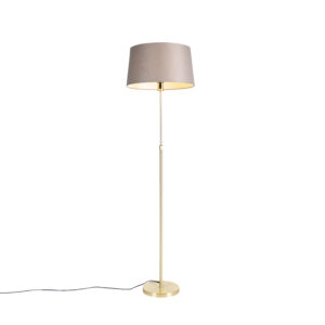vloerlampen Vloerlamp met linnen kap taupe 45 cm Parte StaalStof Taupe Hou jij wel van een klassieke touch in je Dan is deze vloerlamp echt iets voor Een