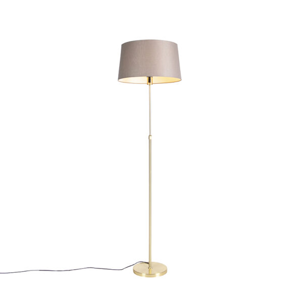 vloerlampen Vloerlamp met linnen kap taupe 45 cm Parte StaalStof Taupe Hou jij wel van een klassieke touch in je Dan is deze vloerlamp echt iets voor Een