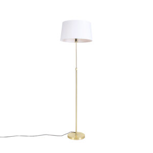 vloerlampen Vloerlamp met linnen kap wit 45 cm Parte StaalStof Hou jij wel van een klassieke touch in je Dan is deze vloerlamp echt iets voor Een moderne