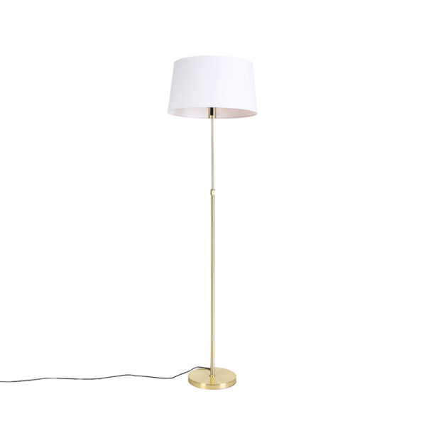 vloerlampen Vloerlamp met linnen kap wit 45 cm Parte StaalStof Hou jij wel van een klassieke touch in je Dan is deze vloerlamp echt iets voor Een moderne