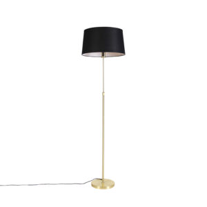 vloerlampen Vloerlamp met linnen kap zwart 45 cm Parte StaalStof Hou jij wel van een klassieke touch in je Dan is deze vloerlamp echt iets voor Een moderne
