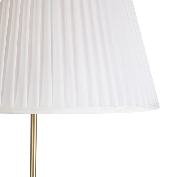 Vloerlamp goud/messing met plisse kap crème 45 cm - Parte - Afbeelding 2