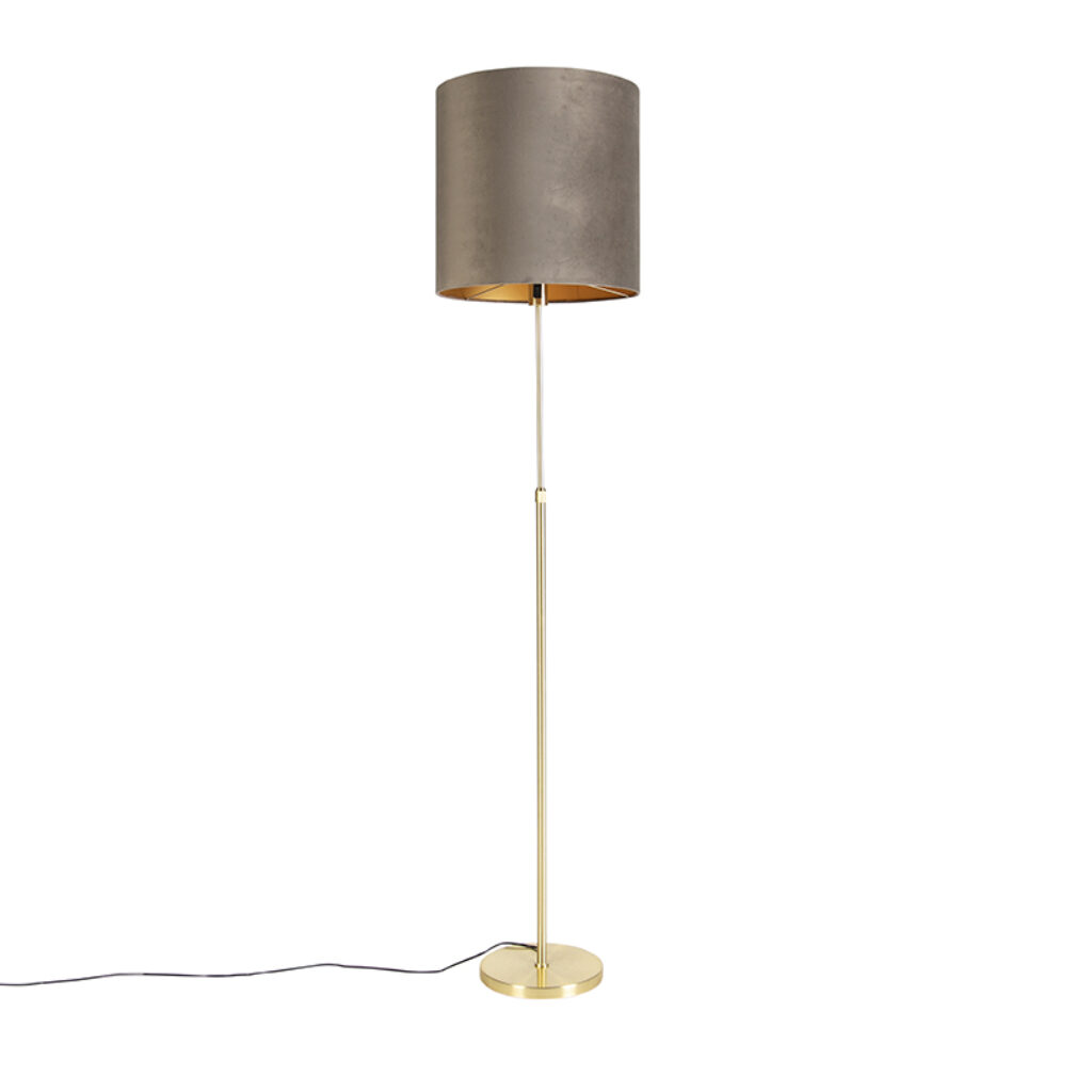 vloerlampen Vloerlamp met velours kap taupe cm Parte StofStaal Taupe Hou jij wel van een klassieke touch in je Dan is deze vloerlamp echt iets voor Een moderne