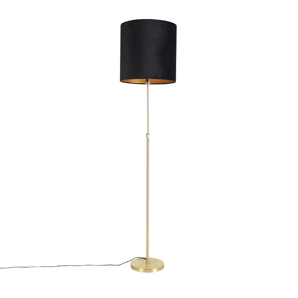 vloerlampen Vloerlamp met velours kap zwart cm Parte StofStaal Zwart Hou jij wel van een klassieke touch in je Dan is deze vloerlamp echt iets voor Een moderne