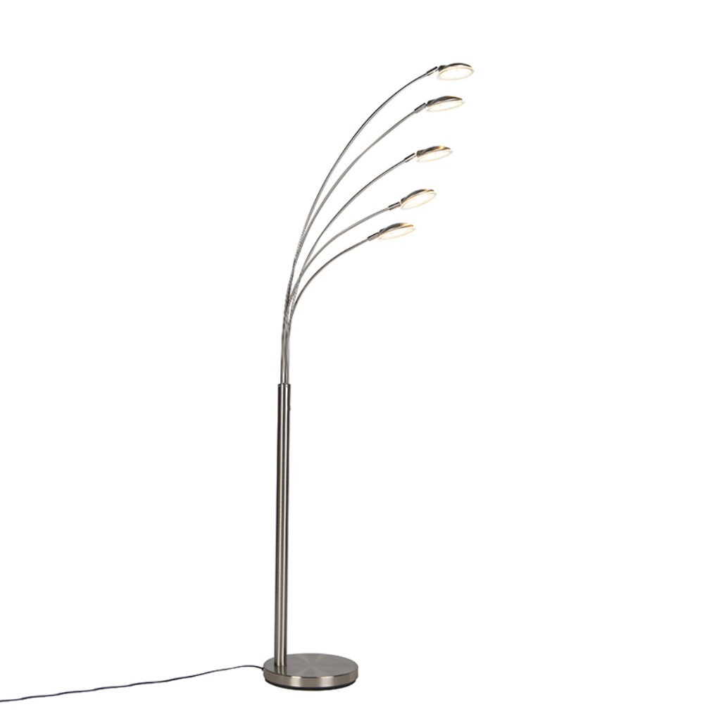 vloerlampen Vloerlamp staal incl. LED met touch dimmer Sixties Trento Staal De Dat is een eyecatcher in jouw Hij afgewerkt wat hem erg tijdloos maakt. heeft