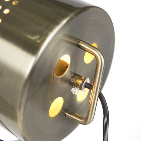 Industriële vloerlamp tripod hout met studiospot - Braha - Afbeelding 2