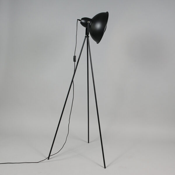 Industriële vloerlamp tripod zwart met goud - Magna Basic 25 - Afbeelding 2