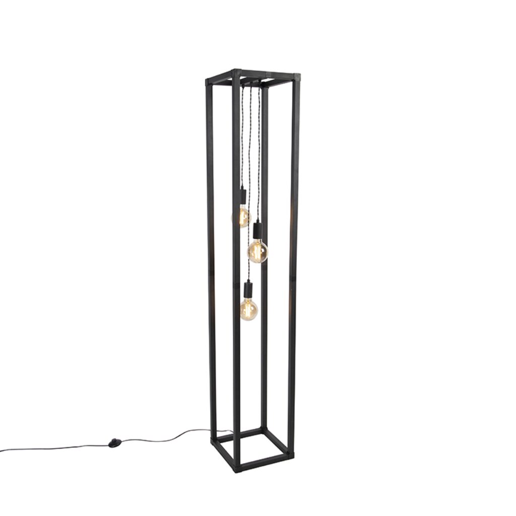 vloerlampen vloerlamp zwart Big Cage StaalTouw Zwart Deze is een gezellige aanwinst in huis of op kantoor. Jouw woning kantoor zal gehuld worden geweldige waar