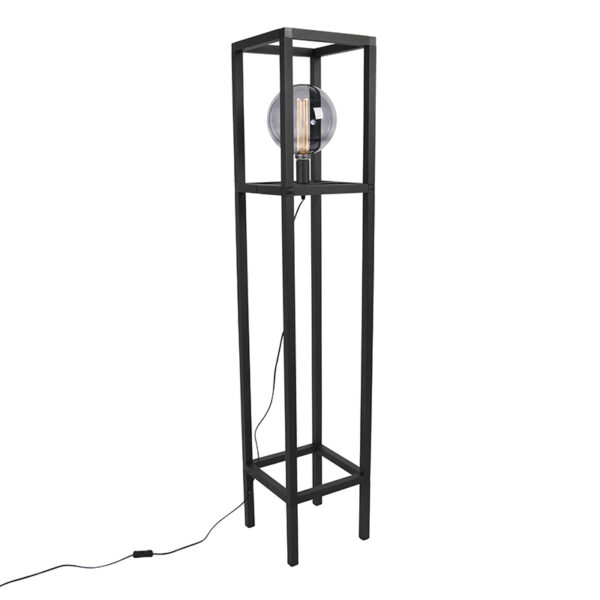 vloerlampen vloerlamp zwart Big Cage 2 AluminiumStaal Zwart Lekker luchtig ontwerp met een sterk minimalistisch beeld kies je ook voor deze stijlvolle Jouw