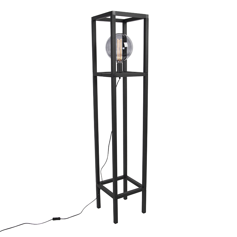vloerlampen vloerlamp zwart Big Cage 2 AluminiumStaal Zwart Lekker luchtig ontwerp met een sterk minimalistisch beeld kies je ook voor deze stijlvolle Jouw