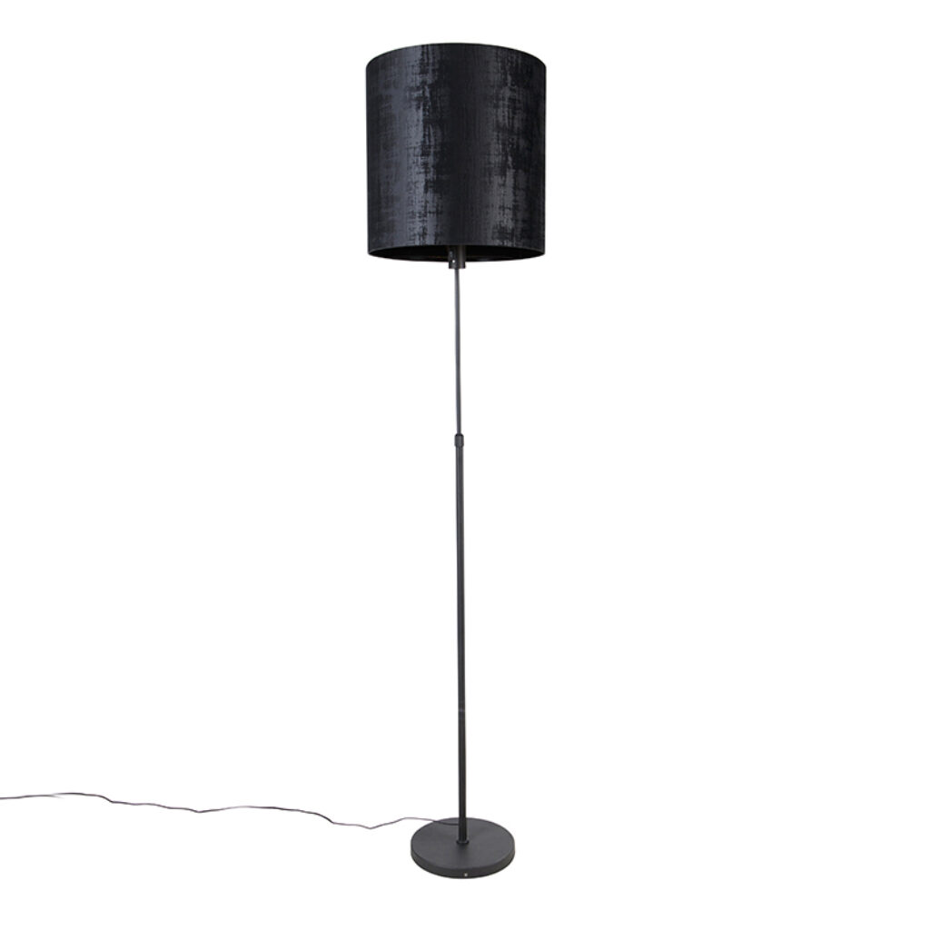 vloerlampen Vloerlamp zwart kap 40 cm verstelbaar Parte StaalStof Zwart Een tijdloze touch in je interieur met onze vloerlamp Parte. prachtige afgewerkt