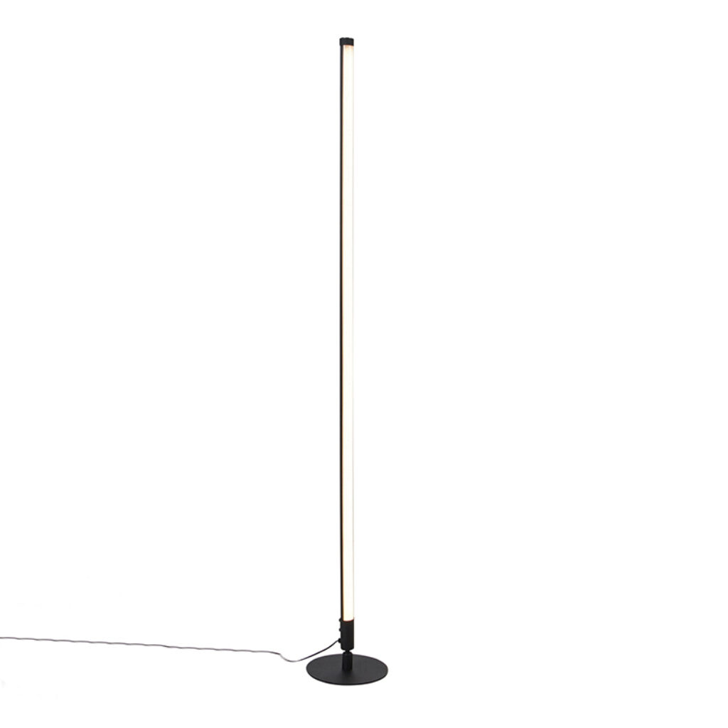 vloerlampen Vloerlamp zwart incl. LED met touch dimmer dimbaar StaalKunststof Zwart Less is more bewijst Zijn eenvoudige design zorgt ervoor dat het een strakke