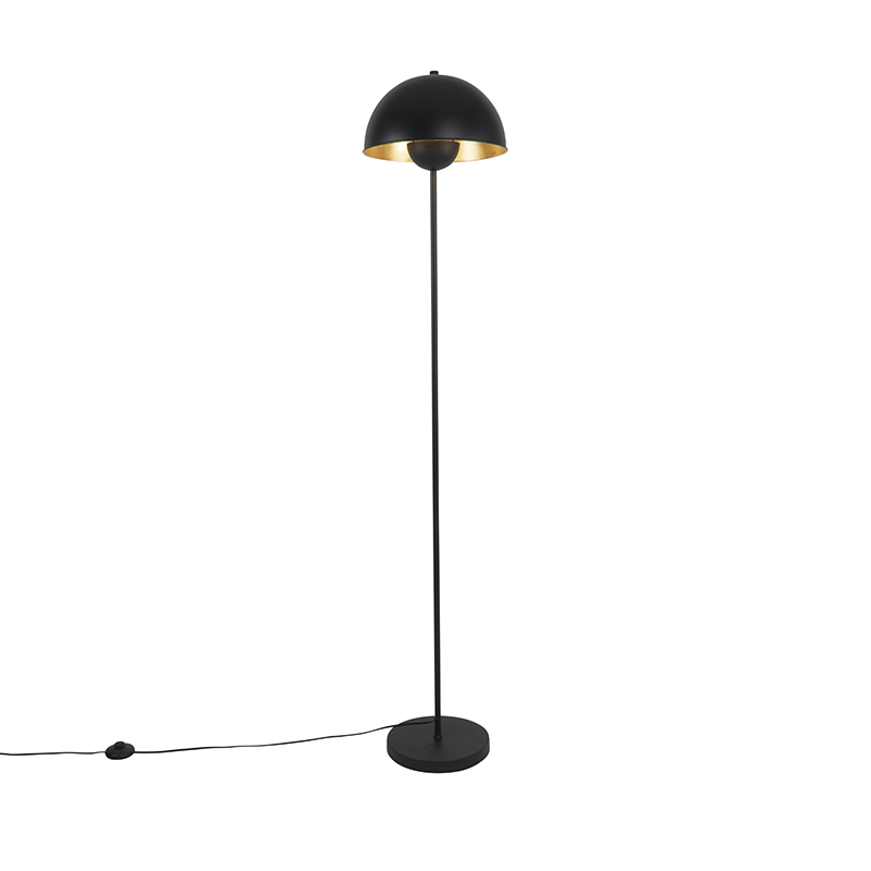 vloerlampen vloerlamp zwart met goud 160 cm Magnax Staal Zwart Een mooie een strak design dat is de Magnax. Juist door zijn eenvoudige vorm het hele lamp die