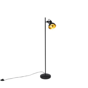 vloerlampen vloerlamp zwart met goud Tommy Staal Zwart De straalt luxe en elegantie dit dankzij de mooie combinatie van zwarte kleur lamp gouden binnenkant kap