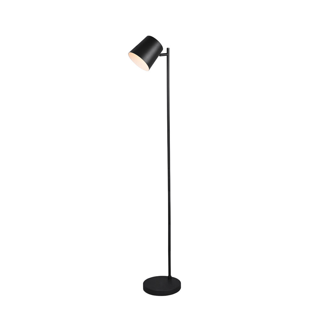 vloerlampen Vloerlamp zwart oplaadbaar incl. LED dimbaar Mateo Staal Zwart