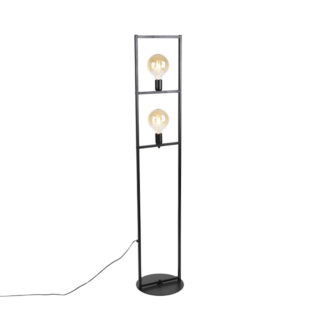 vloerlampen vloerlamp zwart Simple Cage Staal Zwart Lekker luchtig ontwerp met een sterk minimalistisch beeld kies je ook voor deze stijlvolle Jouw woning of