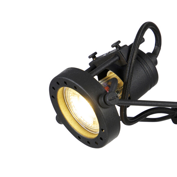 Industriële vloerlamp zwart 2-lichts - Suplux - Afbeelding 2
