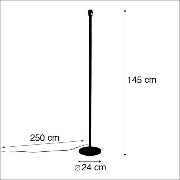 Vloerlamp zwart zonder kap - Simplo - Afbeelding 3