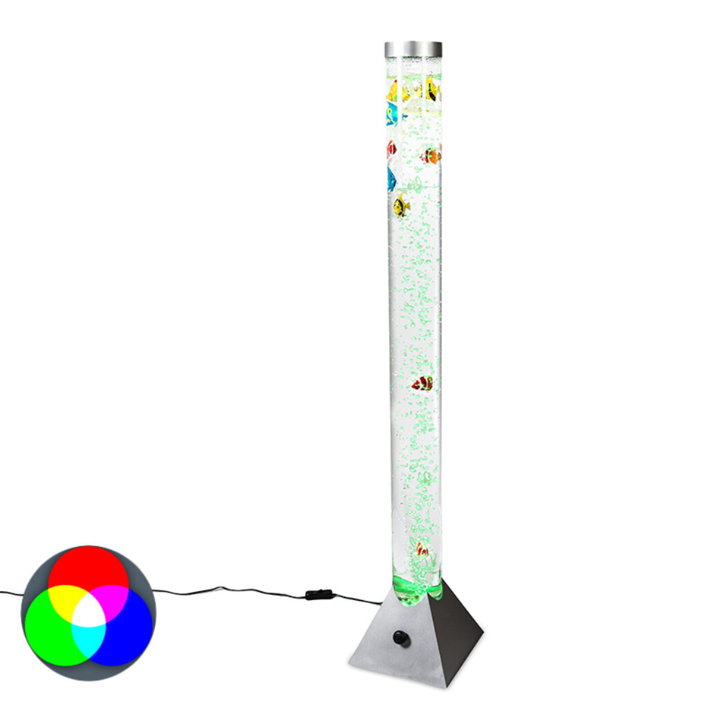 vloerlampen Waterzuil 95 liter grijs incl. LED Sealife Kunststof Transparant Deze waterzuil met wisselende RGB is een prachtige blikvanger in elke ruimte en