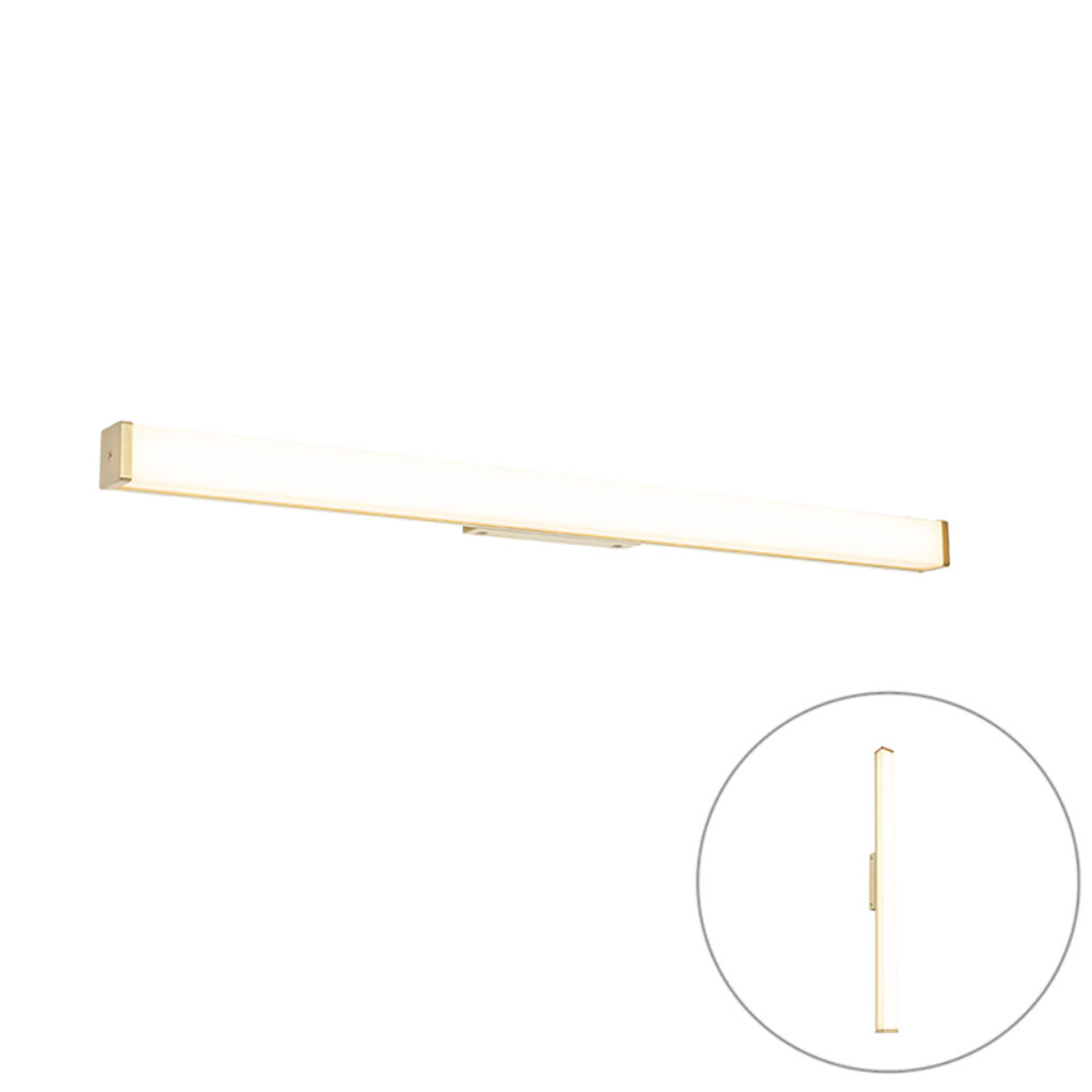 wandlampen Badkamer wandlamp messing 92 cm incl. LED IP44 Cascada KunststofAluminium Haal een stijlvolle in huis met Cascada. Deze moderne is gemaakt van