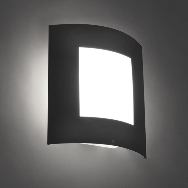 wandlampen buiten Buitenwandlamp antraciet IP44 Emmerald 1 KunststofRoestvrij staal Donkergrijs Deze strakke wandlamp is een topkwaliteit buitenlamp uit