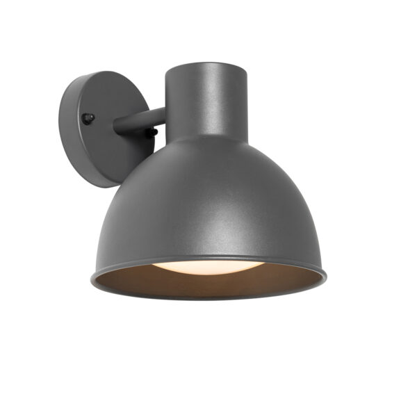 wandlampen buiten buitenwandlamp donkergrijs rond IP44 Natas StaalGlas Donkergrijs