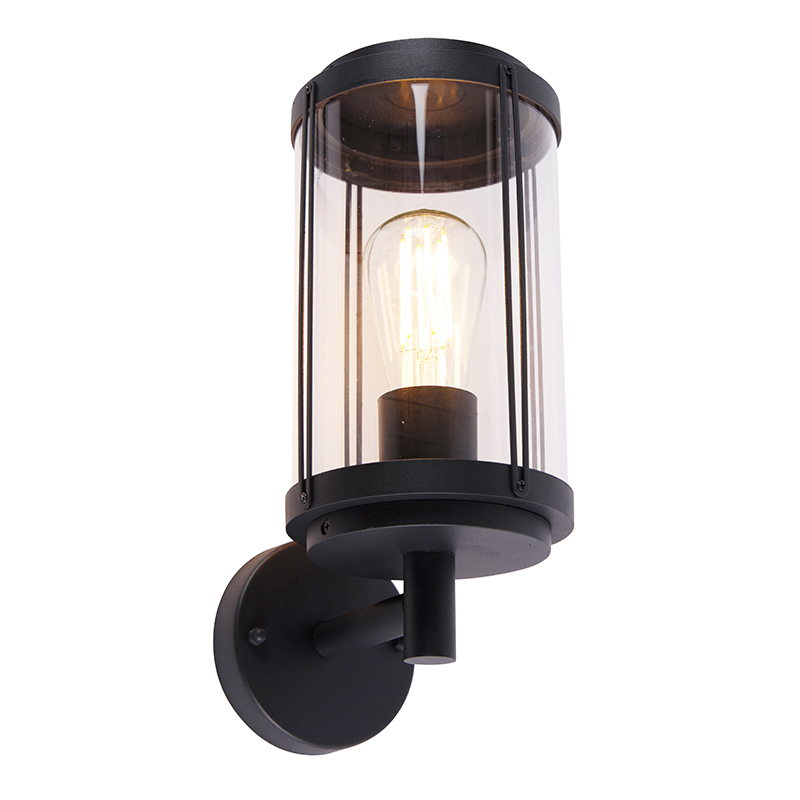 wandlampen buiten Design wandlamp zwart IP44 Schiedam AluminiumKunststof Zwart is een stoere die wel tegen regenbui kan. De lamp gemaakt van aluminium en