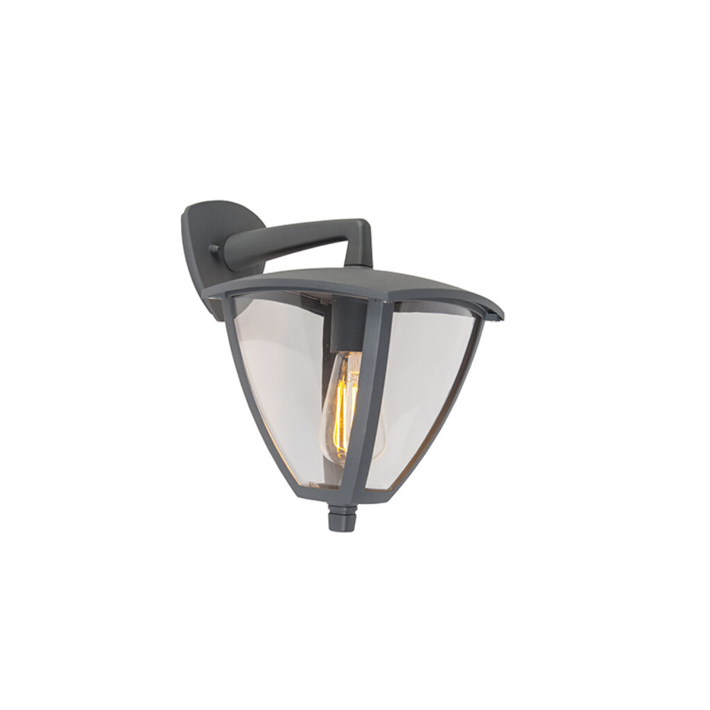 wandlampen buiten Klassieke buitenlantaarn wand down donkergrijs IP44 Platar AluminiumKunststof Donkergrijs Deze lantaarn is de perfecte aanvulling voor jouw