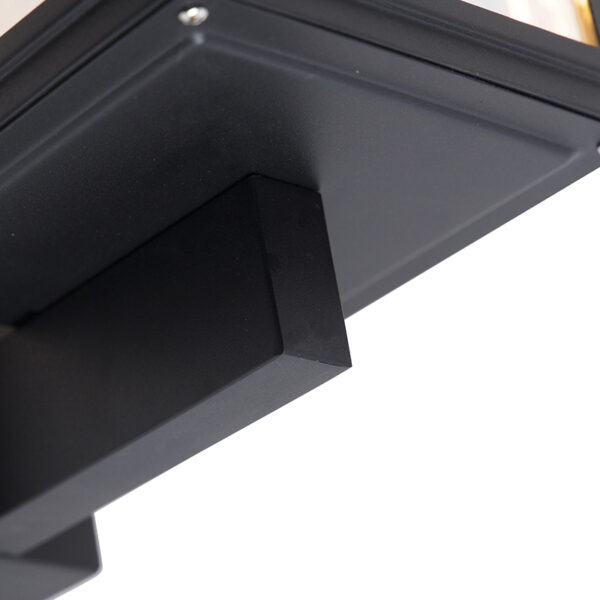 Landelijke wandlamp zwart IP44 - Sutton Up - Afbeelding 2