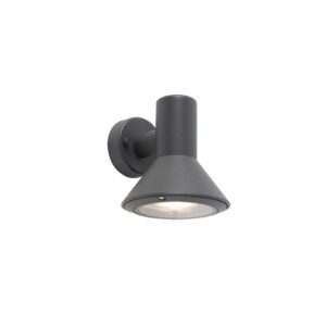 wandlampen buiten Moderne buitenwandlamp donkergrijs Humilis AluminiumGlas Donkergrijs Onze is een echte strakke die perfect past in jouw moderne tuin of op je