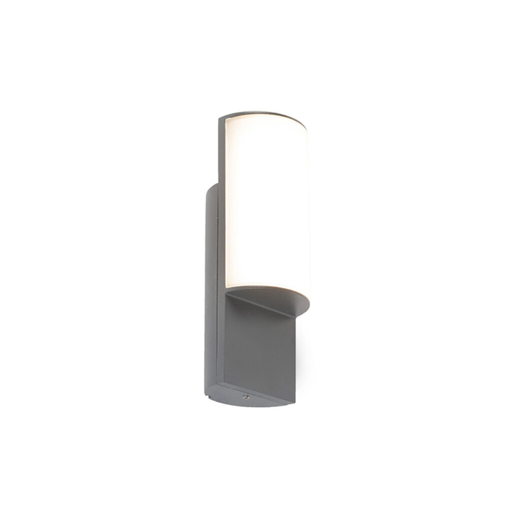 wandlampen buiten Moderne buitenwandlamp donkergrijs incl. LED Harry AluminiumKunststof Donkergrijs Een moderne buitenlamp speciaal voor De hoort echt thuis in