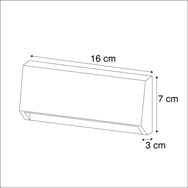 Moderne buitenwandlamp donkergrijs incl. LED IP65 - Sandstone 2 - Afbeelding 3