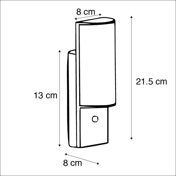 Moderne buitenwandlamp donkergrijs met licht-donker sensor - Harry - Afbeelding 3