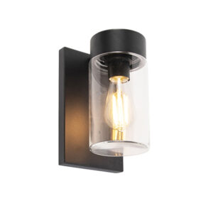 wandlampen buiten Moderne buitenwandlamp RVS zwart IP44 Jarra Roestvrij staal Zwart Een moderne tijdloze wandlamp. Je buitenmuren krijgen er een elegante lamp