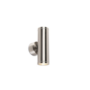 wandlampen buiten Moderne buitenwandlamp staal IP55 Bashful Roestvrij Staal Eenvoudige en compacte wandlamp. Het licht schijnt naar boven beneden langs de muur