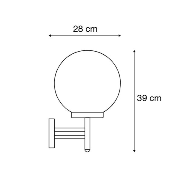 Moderne buitenwandlamp staal RVS IP44 - Sfera - Afbeelding 3