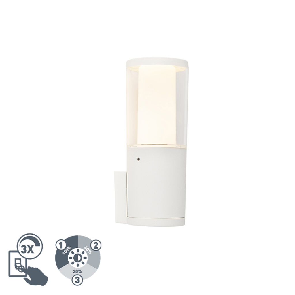 wandlampen buiten Moderne buitenwandlamp wit IP55 incl. GU10 dimbaar Carlo Kunststof Wit Een moderne om je huis mooi te Heb die Dan heb hem gevonden. Deze witte