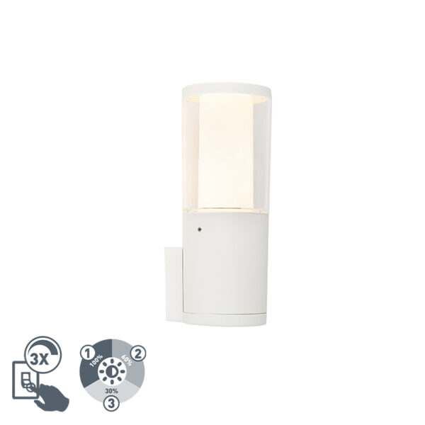 wandlampen buiten Moderne buitenwandlamp wit IP55 incl. GU10 dimbaar Carlo Kunststof Wit Een moderne om je huis mooi te Heb die Dan heb hem gevonden. Deze witte
