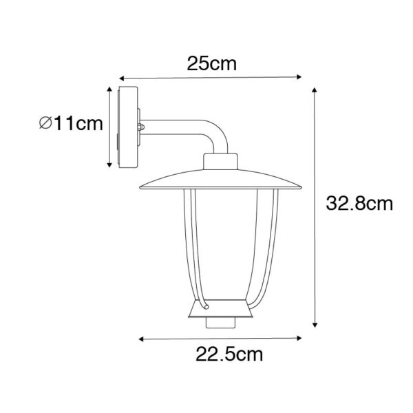 Moderne buitenwandlamp zwart - Khana - Afbeelding 3