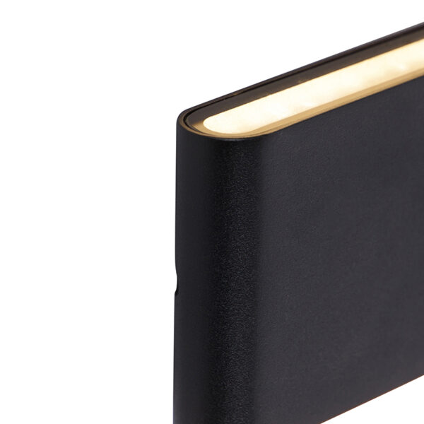 Moderne buitenwandlamp zwart 17,5 cm incl. LED IP65 - Batt - Afbeelding 2