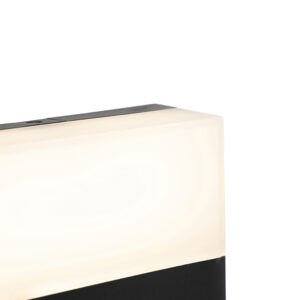 wandlampen buiten Moderne buitenwandlamp zwart IP44 incl. LED Dualy KunststofAluminium Zwart Deze 9 Watt heeft een chique ontwerp perfect voor je buitenwanden.