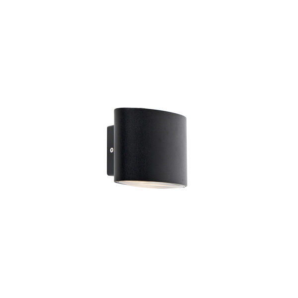 wandlampen buiten Moderne buitenwandlamp zwart incl. LED IP44 Ovum Roestvrij staal Zwart Deze is een tijdloze wandlamp voor jouw buitenmuren. Hij geeft prachtig