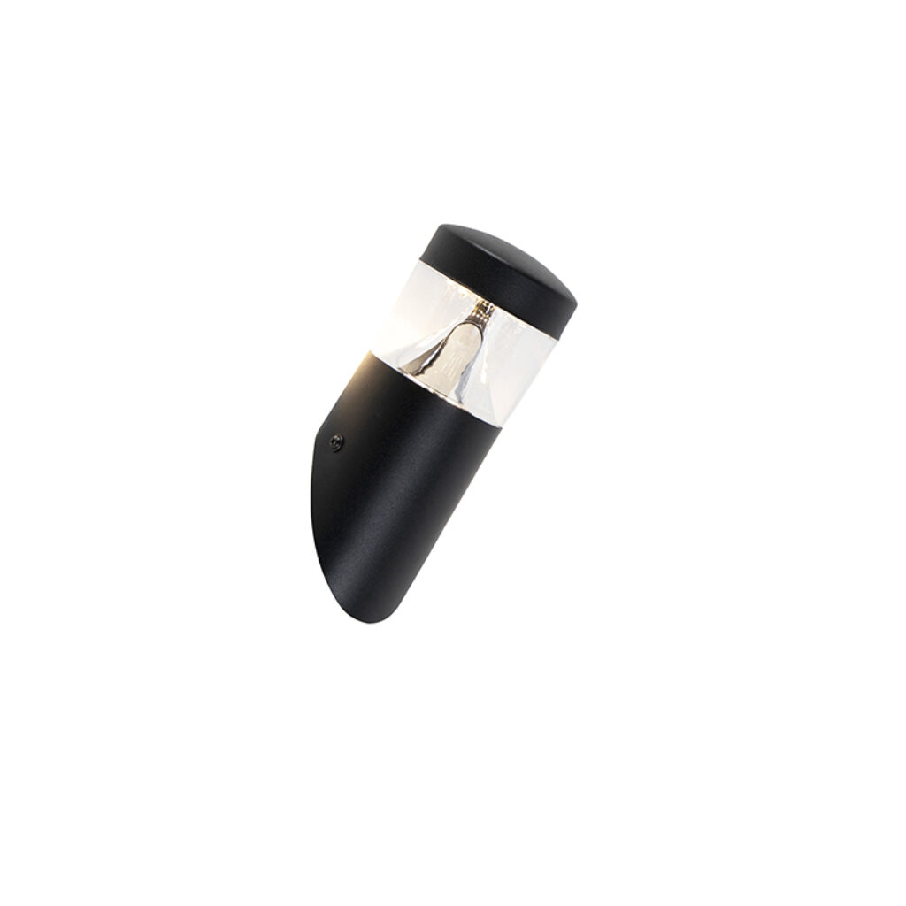 wandlampen buiten Moderne buitenwandlamp zwart IP44 incl. LED Roxy AluminiumKunststof Zwart Versier je buitenmuren met deze Roxy. Hij verzorgt prachtige