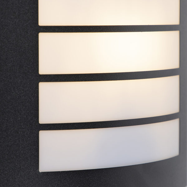 Moderne buitenwandlamp zwart IP44 - Miro - Afbeelding 2